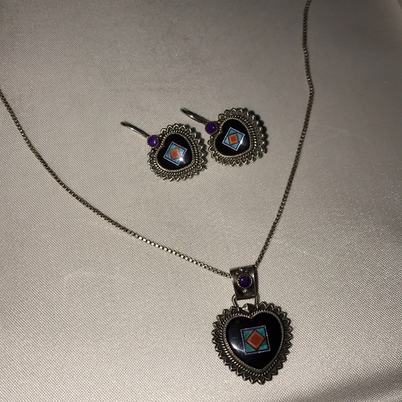 Aldrich Arts Jet, Opal, Sugalite Earrings - Picture 4 of 4